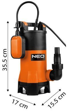 Погружные насосы для грязной воды Neo Tools 04-746, 900 Вт, макс. напор 9м, 16000 л/ч 04-746 фото