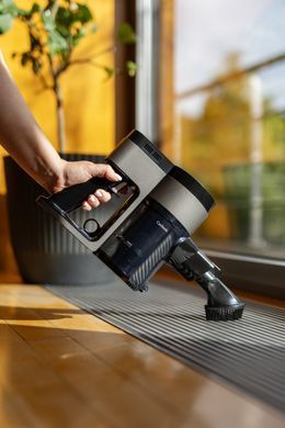 Пилосос Gorenje безпровідний, 132Вт, конт пил -0,5л, автон. робота до 25хв, вага-2,6кг, 2насадки, чорний (387796) SVC216300FLA фото
