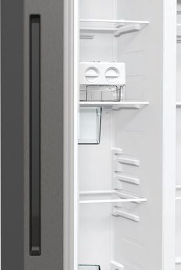 Gorenje Холодильник SBS 179х67х92см, 2 двері, 356( 191)л, А++, NF+, Інв. , зона св-ті, зовн. диспл, матовий сірий (365420) NRR9185EAXL фото