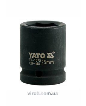 Головка торцева ударна 6-гранна YATO : квадрат 3/4", М= 25 мм, L= 50 мм