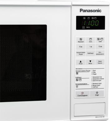 Микроволновая печь Panasonic, 20л, 800Вт, гриль, дисплей, белый (393831) NN-GT261WZUE фото