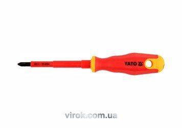 Викрутка хрестова діелектрична ізольована YATO : PH2 x 100 мм. VDE до 1000V