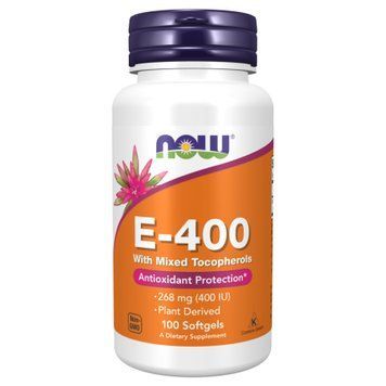 Витамин E со смешанными токоферолами Now Foods (Vitamin E-400) 400 МЕ 100 капсул