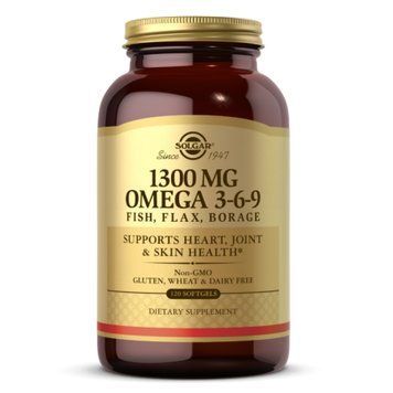 Омега 3 6 9 Solgar (Omega 3 6 9) 1300 мг 120 м'яких капсул