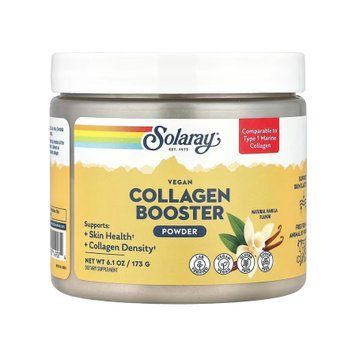 Веганский коллагеновый бустер Vegan Collagen Booster Solaray, ванильный вкус, 173 г