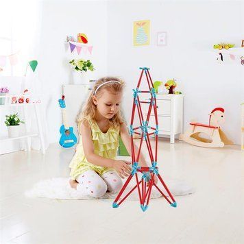 Контурный конструктор Hape Flexistix Необычные фигуры 133 детали бамбуковый (E5565) dt_12410 фото