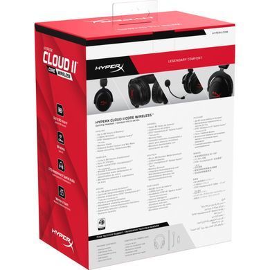 Гарнитура игровая HyperX Cloud II Core, WL/USB-A, черный 6Y2G8AA фото