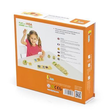 Дерев'яний пазл-гра Viga Toys Органи чуття (44507) dt_9116 фото