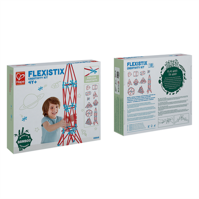 Конструктор Hape Flexistix Креативні фігури 133 деталі бамбуковий (E5565) dt_12410 фото