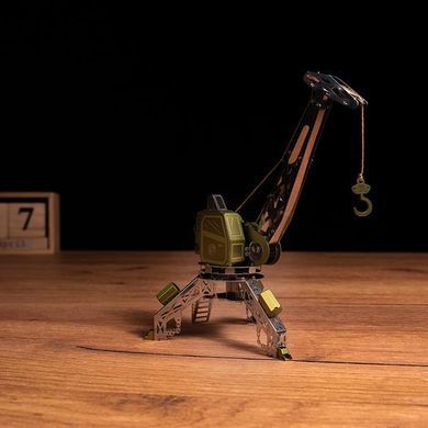 Коллекционная модель-конструктор Metal Time Mighty Machine Портовый кран механический двухцветный (MT055) dt_94821 фото