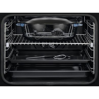 Electrolux Духова шафа електрична, 72л, А+, пара, дисплей, конвекція, піроліз, ф-ція пароварки, телескопічні напрямні, чорний (378804) EOC8P39WZ фото