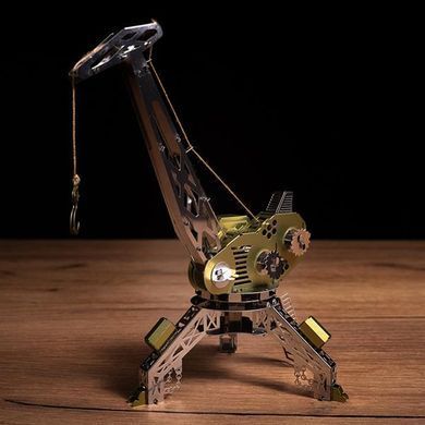 Коллекционная модель-конструктор Metal Time Mighty Machine Портовый кран механический двухцветный (MT055) dt_94821 фото