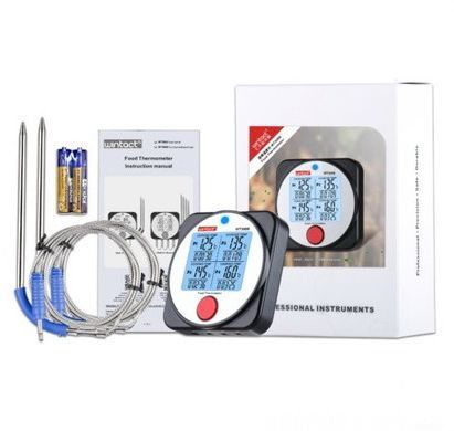Термометр харчовий електронний 4-канальний Bluetooth -40-300 &deg;C WINTACT WT308B