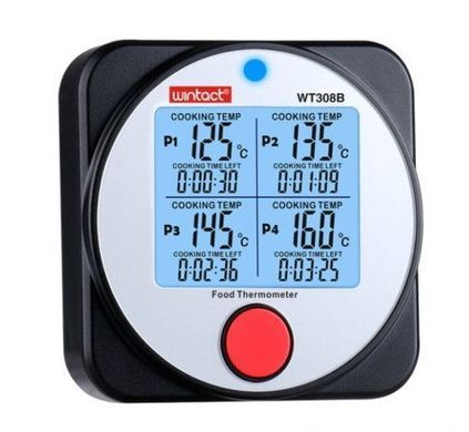 Термометр харчовий електронний 4-канальний Bluetooth -40-300 &deg;C WINTACT WT308B