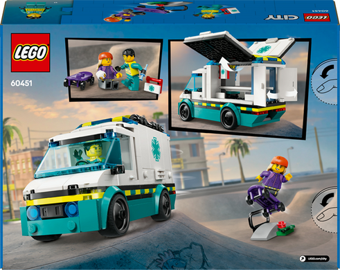 Конструктор LEGO City Швидка допомога 184 деталі (60451)