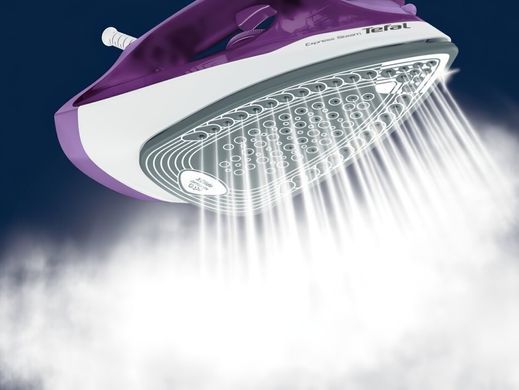 Tefal Праска Express Steam, 2400Вт, 270мл, паровий удар -165гр, постійна пара - 35гр, керам. підошва, фіолетовий (337029) FV2836E0 фото