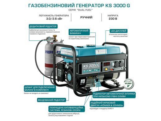 Газобензиновый генератор KS 3000G KS 3000G фото