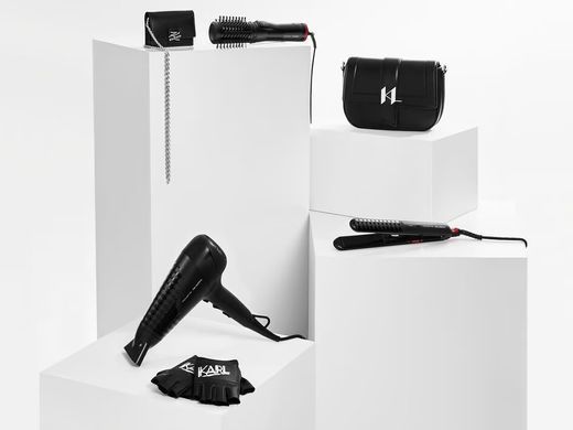 Rowenta Фен-щітка Karl Lagerfeld Activ Keratin&Shine, 1000Вт, 2 режими, іоніз-я, чорний (375677) CF952LF0 фото