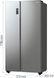 Gorenje Холодильник SBS 179х67х92см, 2 двері, 356( 191)л, А++, NF+, Інв. , зона св-ті, зовн. диспл, матовий сірий (365420) NRR9185EAXL