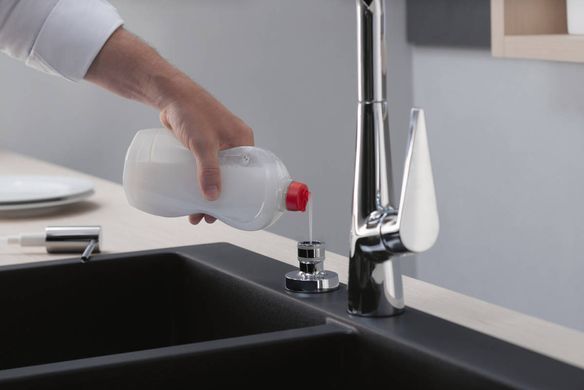 Дозатор для мийних засобів Hansgrohe A51, 500мл, сталевий (352142)
