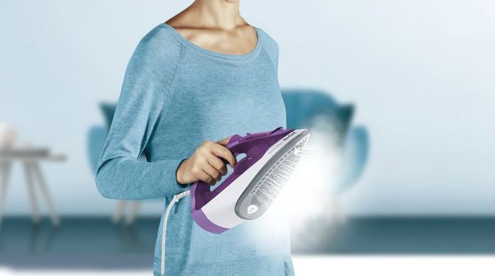 Tefal Праска Express Steam, 2400Вт, 270мл, паровий удар -165гр, постійна пара - 35гр, керам. підошва, фіолетовий (337029) FV2836E0 фото