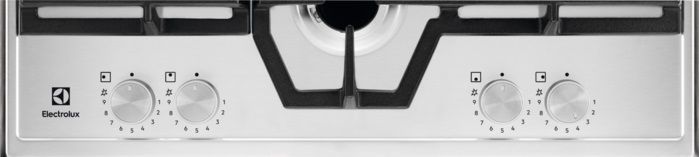 Electrolux Варильна поверхня газова, 60см, чавун, нерж (364059) KGS64562SX фото