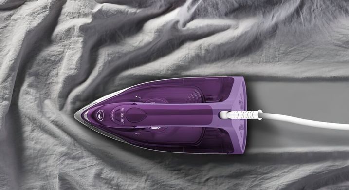 Tefal Праска Express Steam, 2400Вт, 270мл, паровий удар -165гр, постійна пара - 35гр, керам. підошва, фіолетовий (337029) FV2836E0 фото