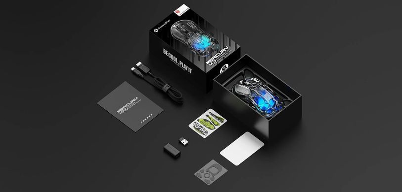 Миша GravaStar Mercury M2, BT/WL/USB-A, RGB, чорно-прозорий (391247) GRAVASTARM2_XTAL_BLK фото