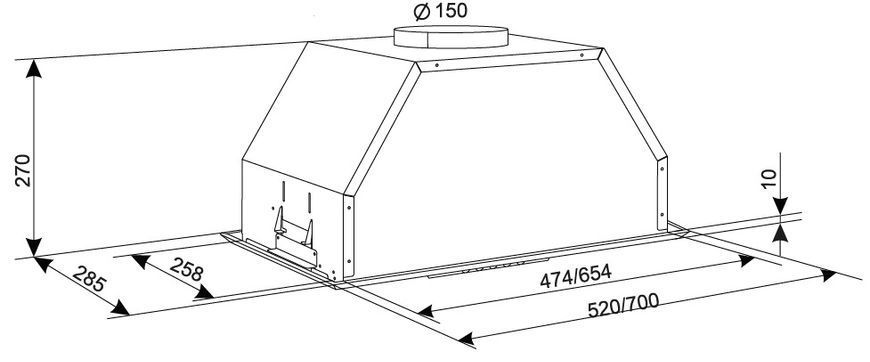 Витяжка Eleyus Modul 700 LED SMD 70 IS (6349351) 4823059834770 фото