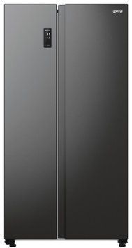 Gorenje Холодильник SBS 179х67х92см, 2 двері, 356(191)л, А++, NF+, Інв., Зона св-ті, Зовн. Диспл, чорний (366713) NRR9185EABXL фото