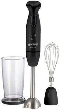 Блендер заглибний Gorenje 800Вт, 3в1, чаша-500мл, подрібнювач, чорний (382561) HBC802QB фото