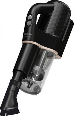 Miele Пылесос беспроводный SQLL0 36 Duoflex HX1 TotalCare, 210Вт, сухая уборка, конт пыль -0,3л, автон. раб. до 12/55мин, Hygiene Lifetime, Vortex, щетка Multi Floor, черно-золотой 41QLL036UA фото