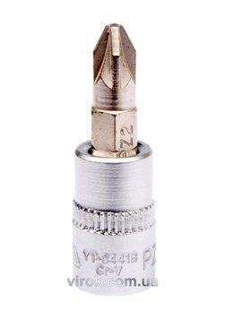Головка торцева YATO квадрату 1/4 "Pozidriv" PZ2, L= 37 мм