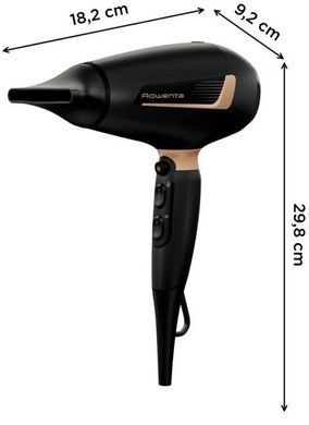 Rowenta Фен Pro Expert, 2200Вт, режимов-3, иониз-я, дифузор, 2 концентратора, хол. обдув, черный CV8840F0 фото