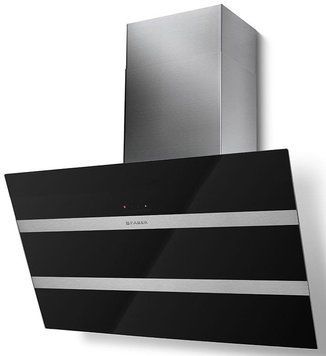 Faber Вытяжка наклонная, 80см, 1219м3ч, Steelmax Ev8 Led Bk A80, черный+нерж 330.0538.526 фото