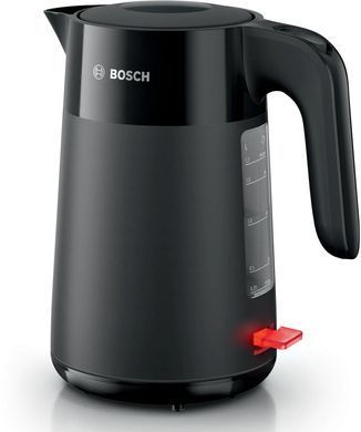 Електрочайник Bosch 1.7л, пластик, чорний (374962) TWK2M163 фото