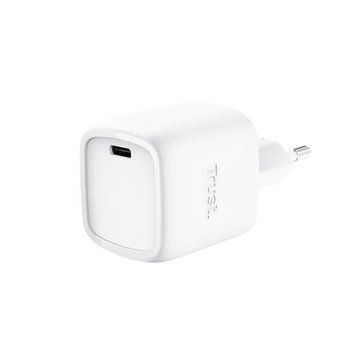 Зарядний пристрій мережевий Trust Maxo 30Вт, GaN, USB-C, PD/PPS, білий
