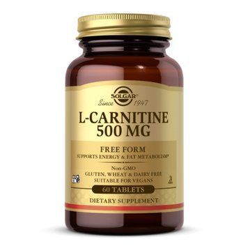 Л-карнітин Solgar L-Carnitine 500 мг 60 таб