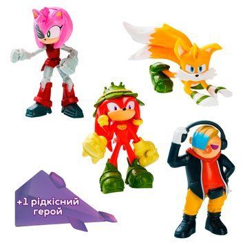 Набір ігрових фігурок SONIC PRIME &ndash; ПРИГОДИ НАКЛЗА (5 фiгурок, 6,5 cm)