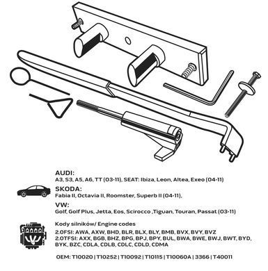 Набір фіксаторів ГРМ для бензинових двигунів VAG Neo Tools 11-306 11-306 фото