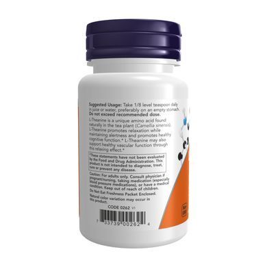 Теанін порошок Now Foods (L-Theanine) 28 г