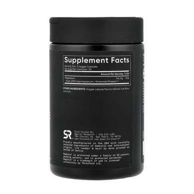 Магній Л-Треонат Sport Research Magnesium L-Threonate 2000 mg 90 вег. капсул
