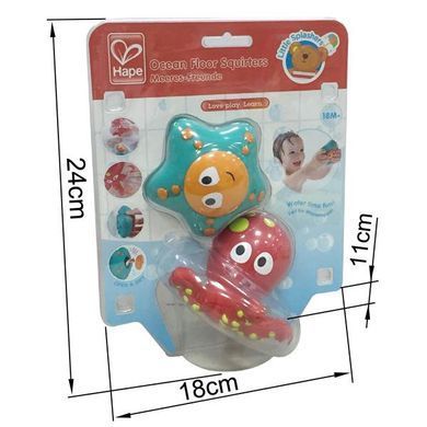 Набор игрушек для ванной и бассейна Hape Осьминог и морская звезда (E0213) dt_12076 фото