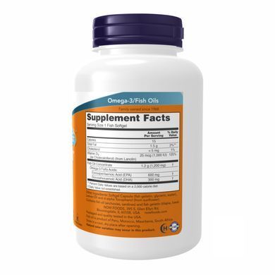 Ультра Омега-3 NOW Foods Ultra Omega 3-D, 180 желатиновых капсул