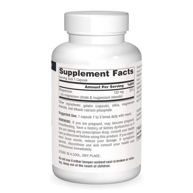 Magnesium Citrate 133mg - 90 caps Source Naturals