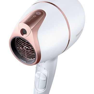 Фен Philips Prestige, 1800Вт, режимов-3, дифузор, хол. обдув, екорежим, хол.обдув, бело-розовый BHD628/00 фото