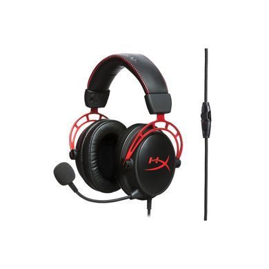 Гарнитура игровая HyperX Cloud Alpha, mini-jack/dual 3.5мм, 1.2м/2м черно-красный 4P5L1AM фото