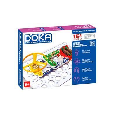 Электронный конструктор Doka Первые шаги в электронике Набор А, 15 Схем (D70709) D70709 фото