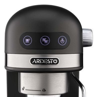 Кавоварка рожкова ARDESTO 1.4л, мелена, ручний капуч, підігрів чашок, чорний (373926) YCM-E1502 фото