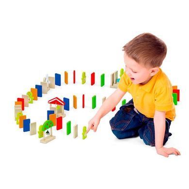 Динамічний конструктор Viga Toys Дерев'яне доміно 116 ел. (51620) dt_2300 фото